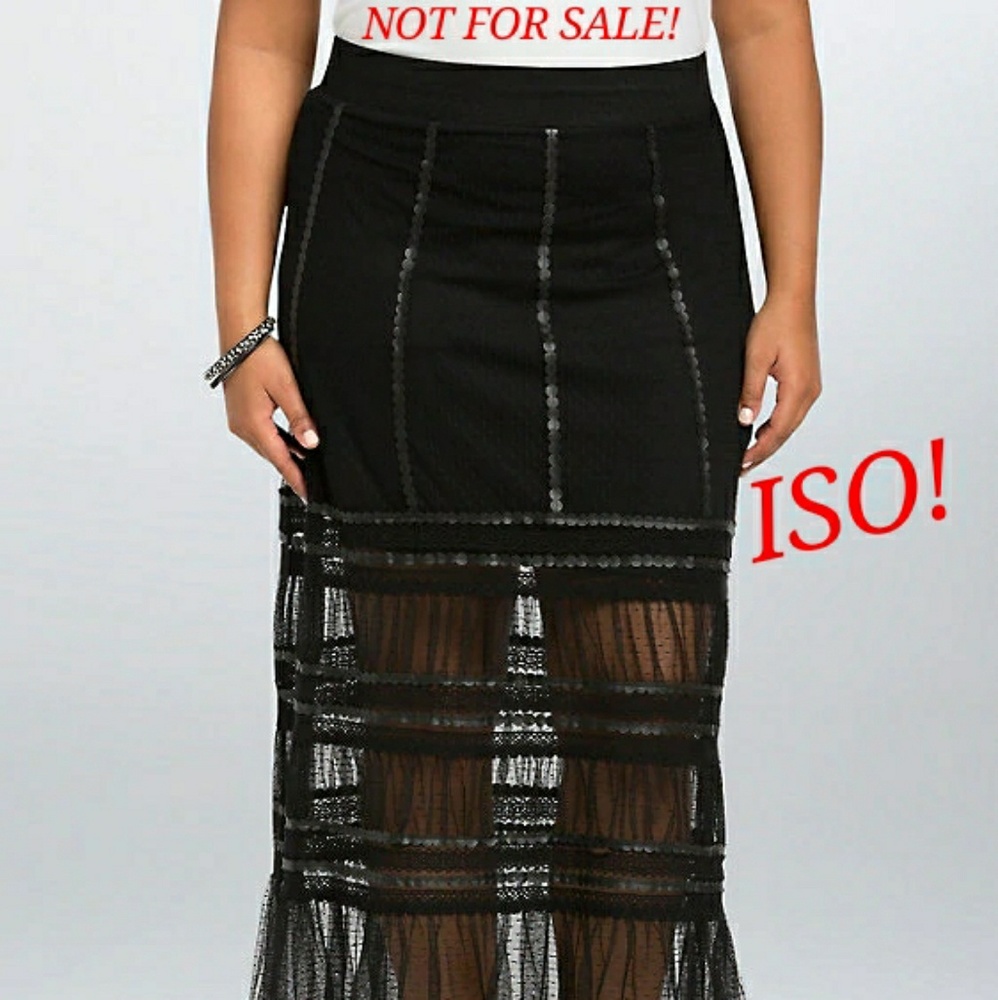 ISO! Torrid Sz 4 MESH LACE HIGH WAIST MAXI SKIRT